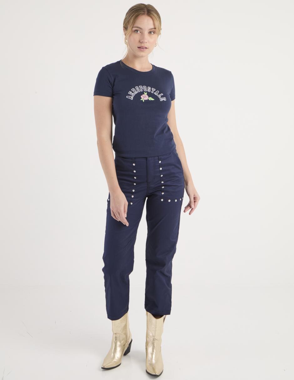 Pantalón capri Aéropostale straight para mujer Pantalón capri Aéropostale straight para mujer