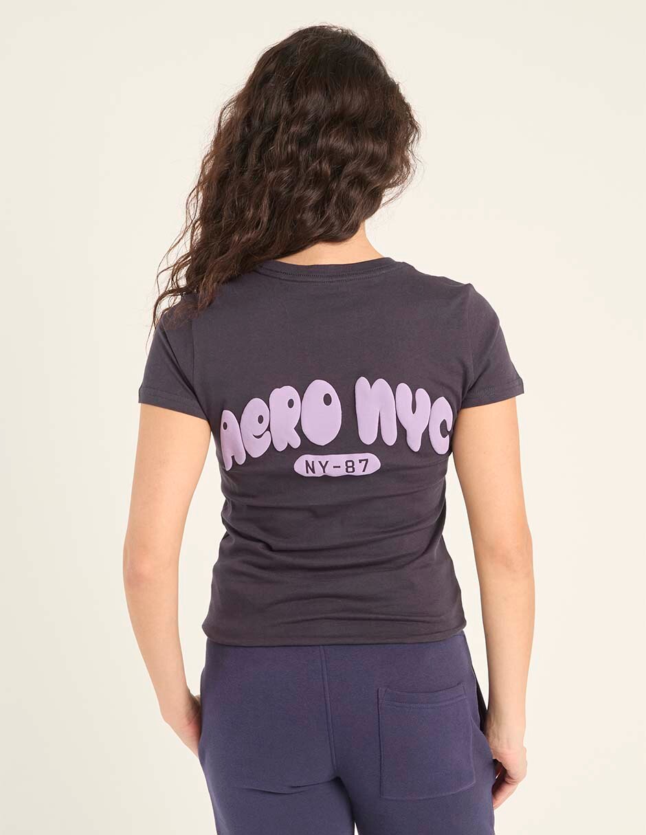 Playera manga corta cuello redondo mujer