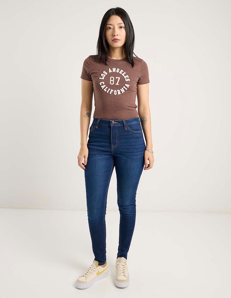 Playera manga corta cuello redondo mujer 3