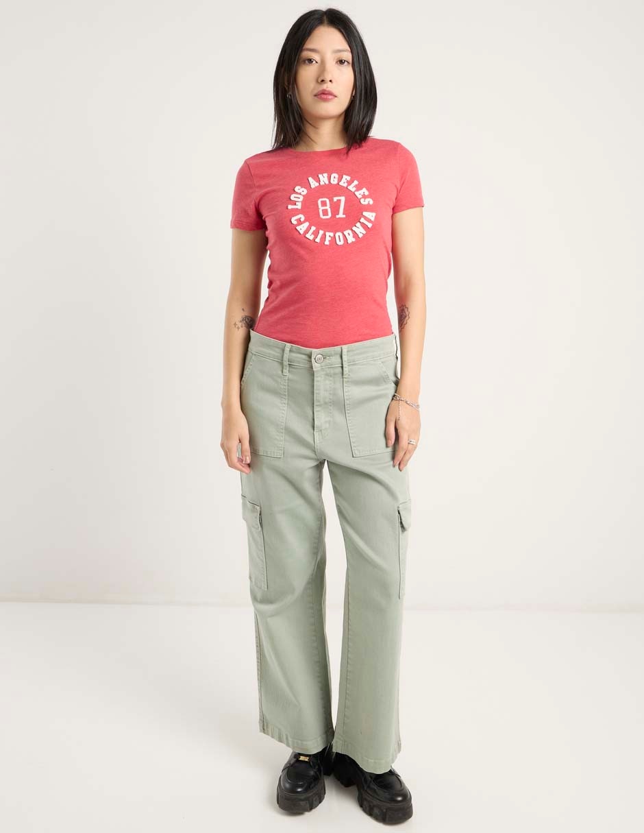 Playera manga corta cuello redondo mujer 4
