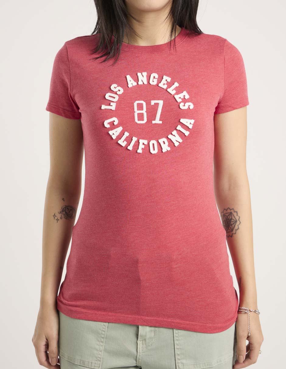 Playera manga corta cuello redondo mujer 2