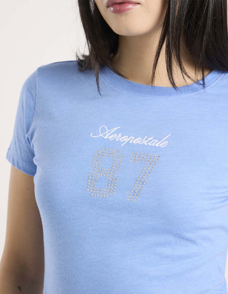 Playera manga corta cuello redondo mujer 4