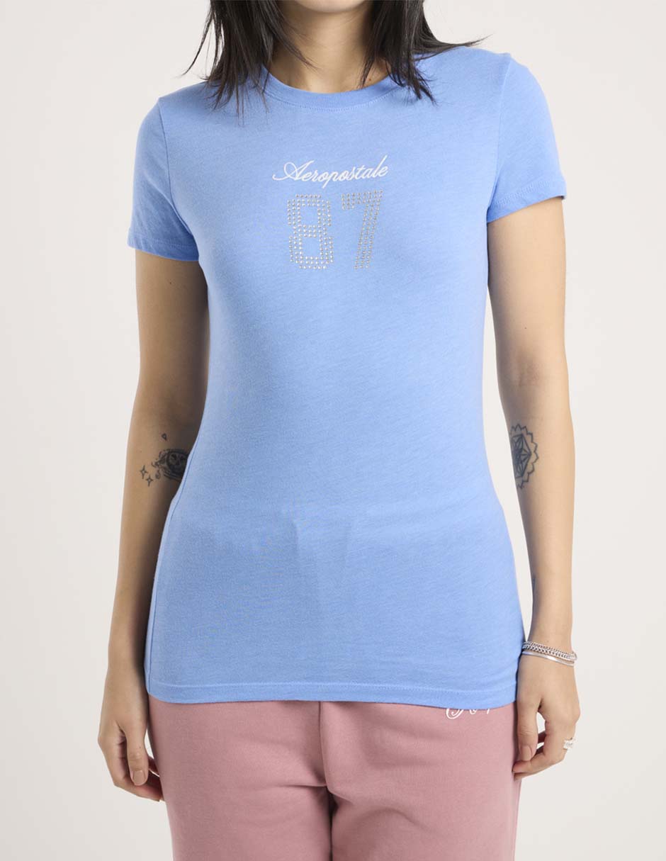 Playera manga corta cuello redondo mujer 5