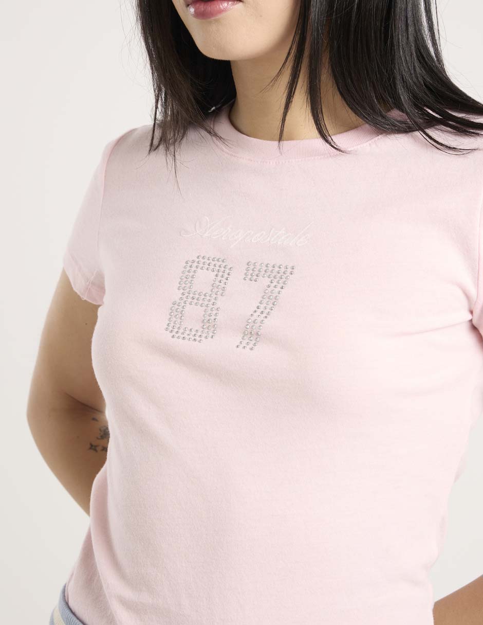 Playera manga corta cuello redondo mujer 3