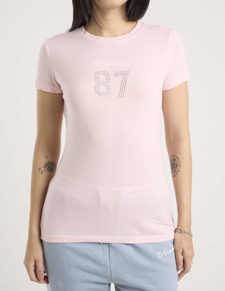 Playera manga corta cuello redondo mujer 2