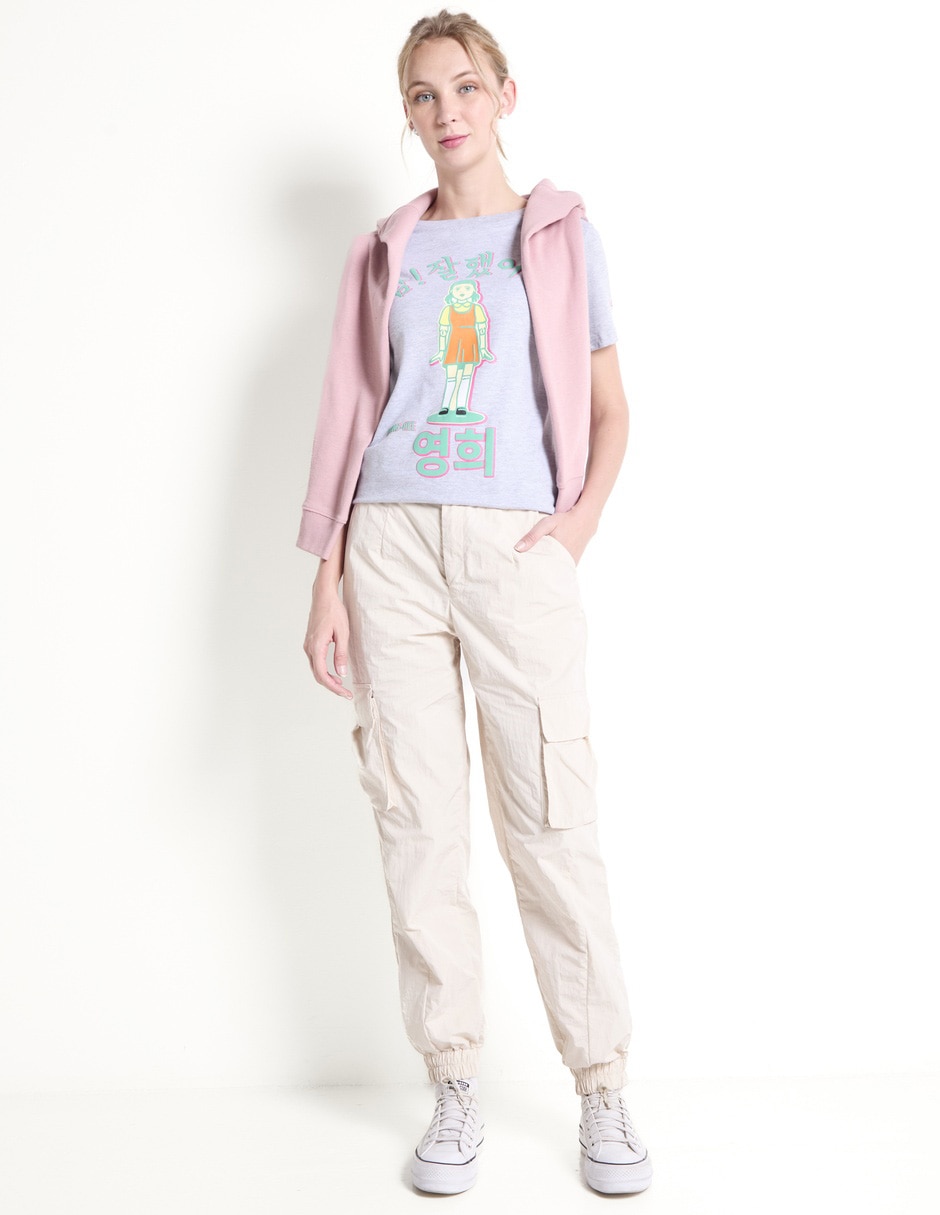 Playera manga corta Squid Game cuello redondo para mujer 7