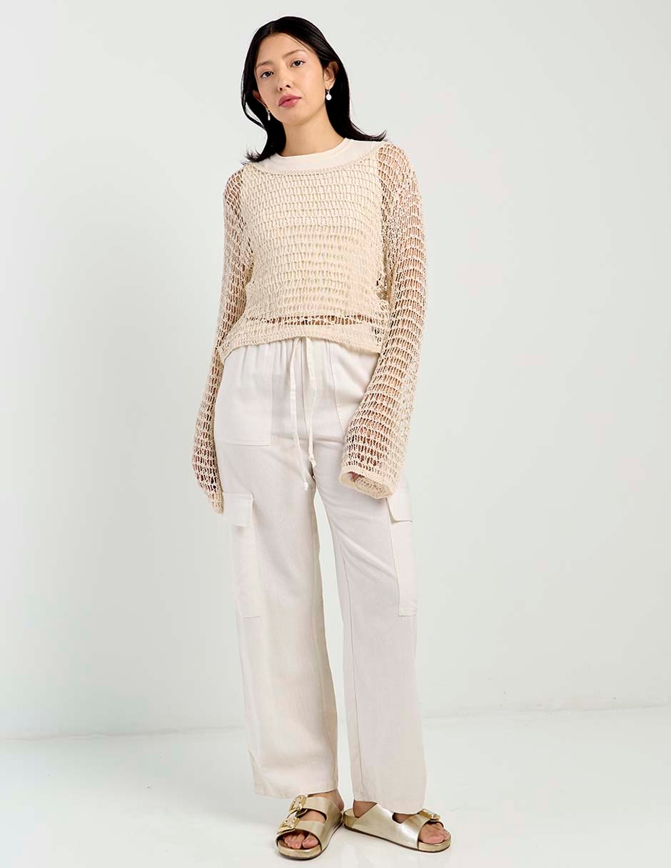 Suéter cuello redondo para mujer 5