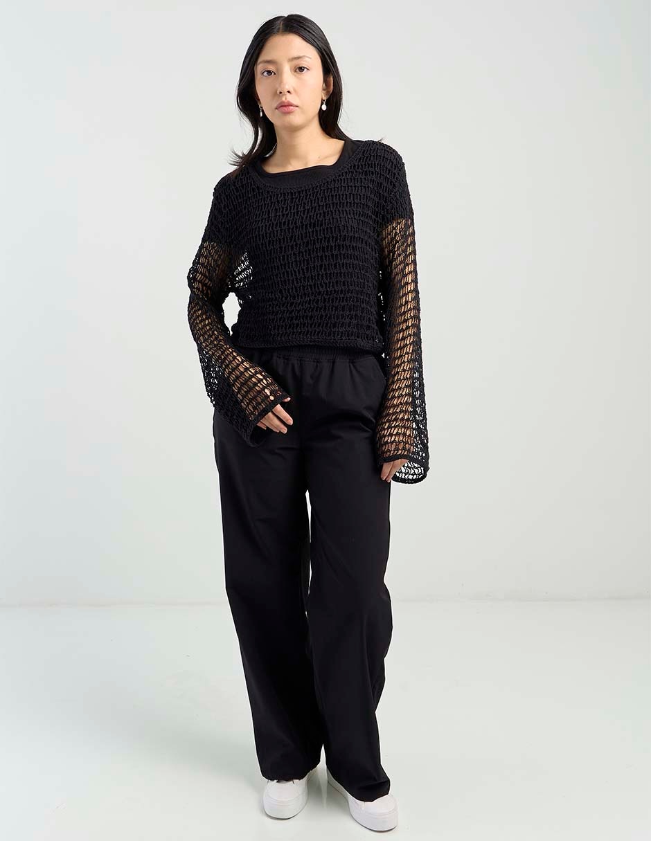 Suéter cuello redondo para mujer 2