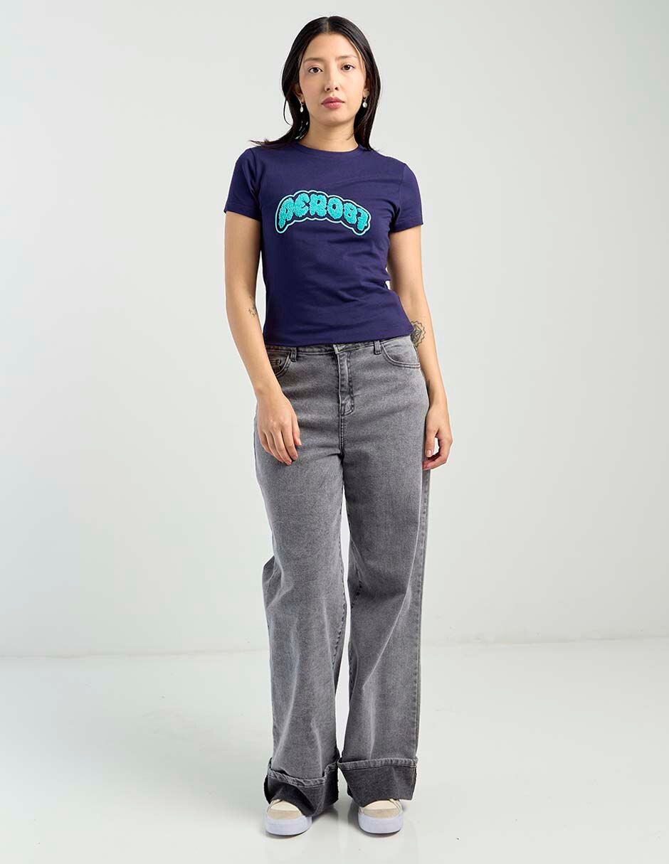 Playera manga corta cuello redondo para mujer 3