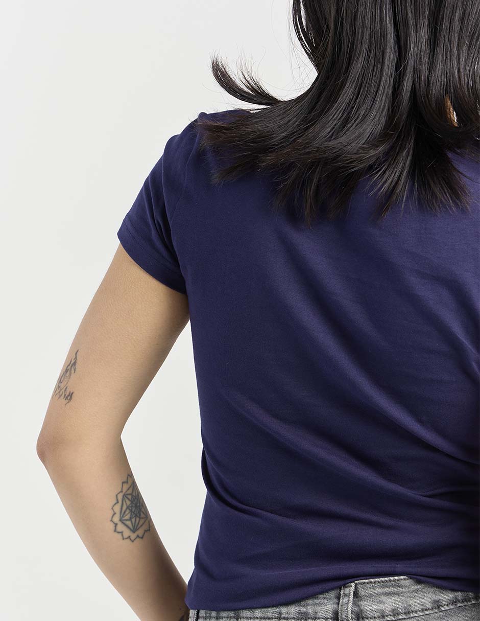 Playera manga corta cuello redondo para mujer 5