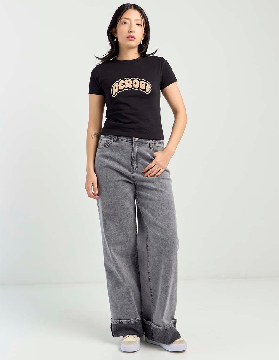 Playera manga corta cuello redondo mujer 5