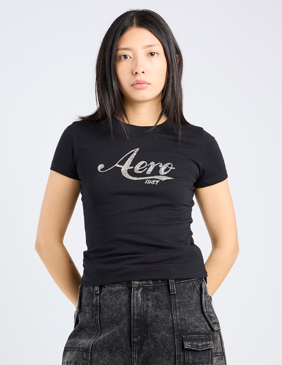 Playera manga corta Aero cuello redondo para mujer