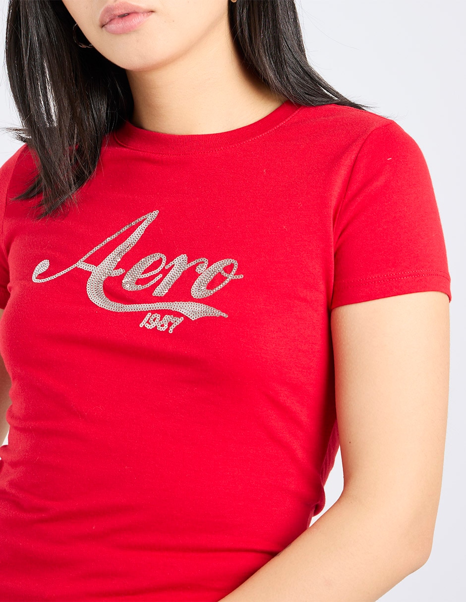 Playera manga corta cuello redondo mujer 4