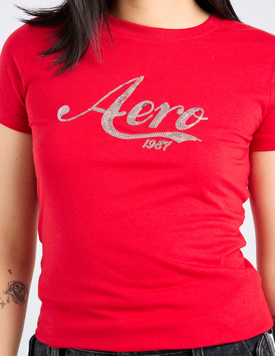 Playera manga corta cuello redondo mujer 2