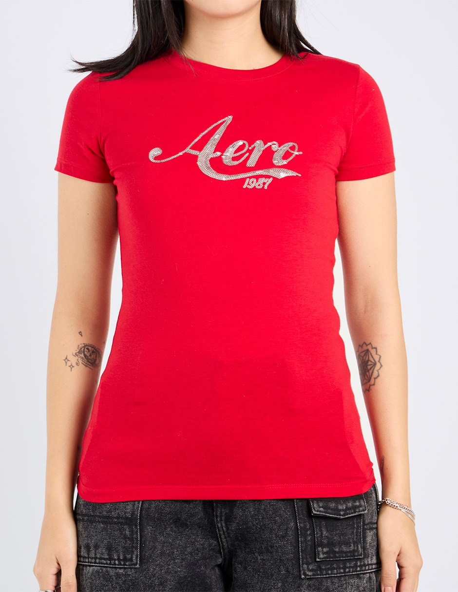 Playera manga corta cuello redondo mujer 7