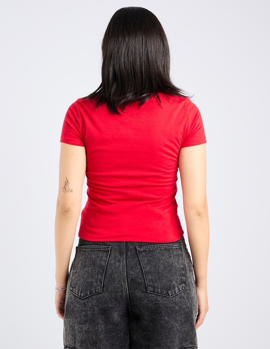 Playera manga corta cuello redondo mujer 3