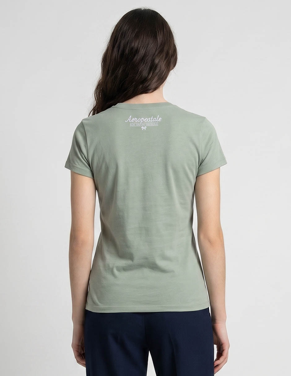 Playera manga corta Aéropostale cuello redondo para mujer