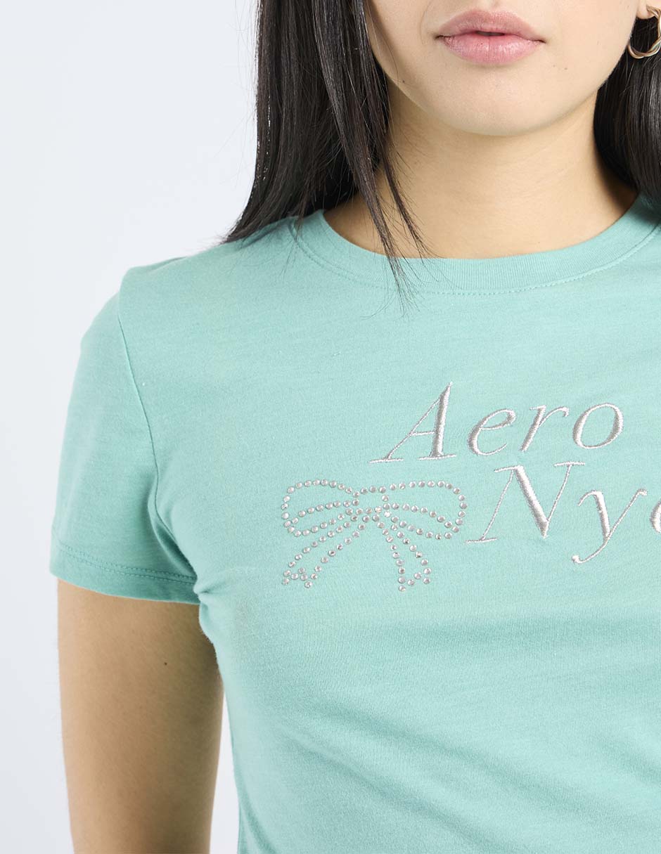 Playera manga corta Aero cuello redondo para mujer