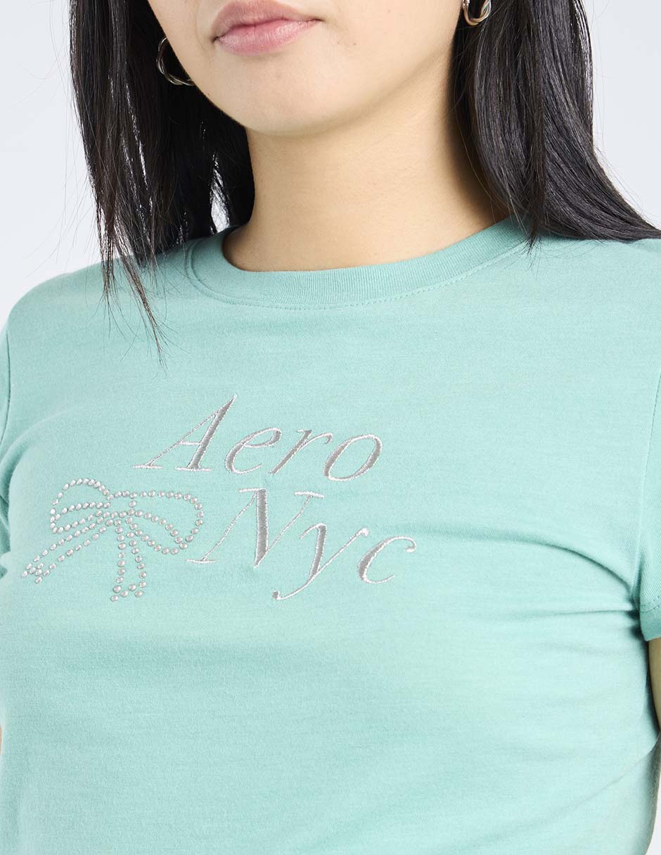 Playera manga corta Aero cuello redondo para mujer