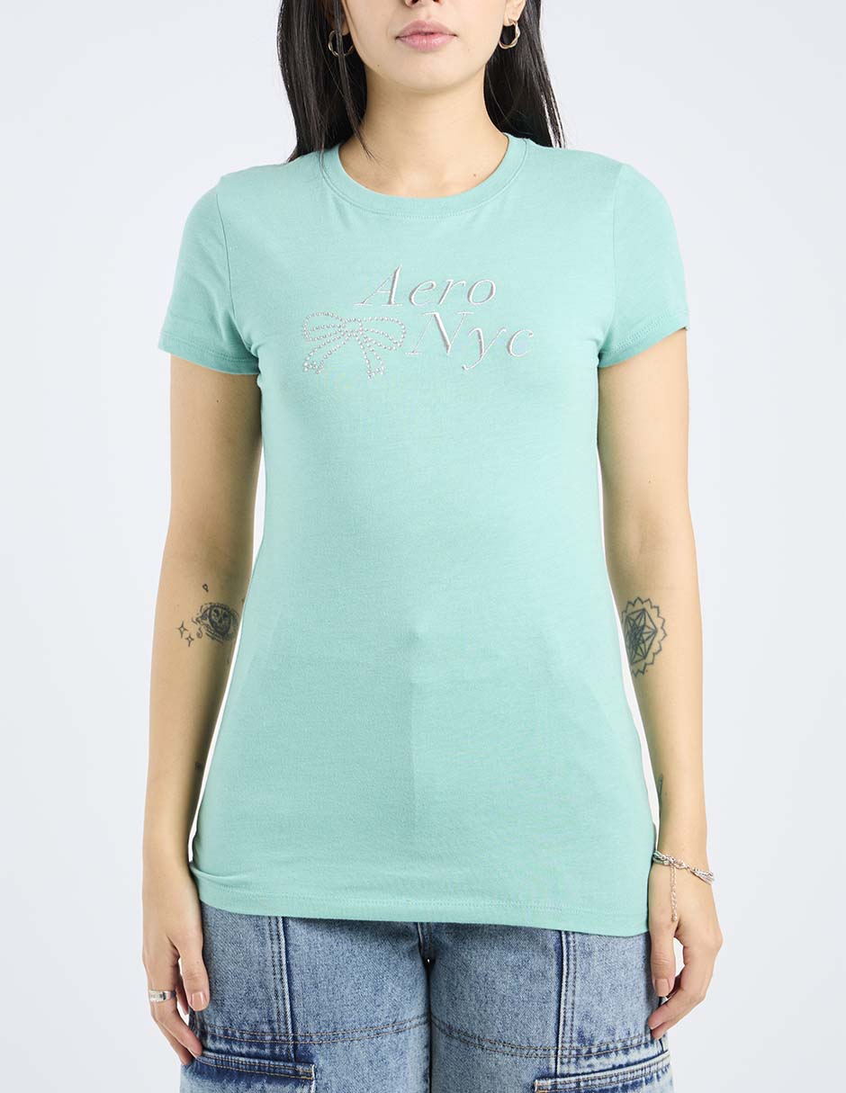 Playera manga corta Aero cuello redondo para mujer