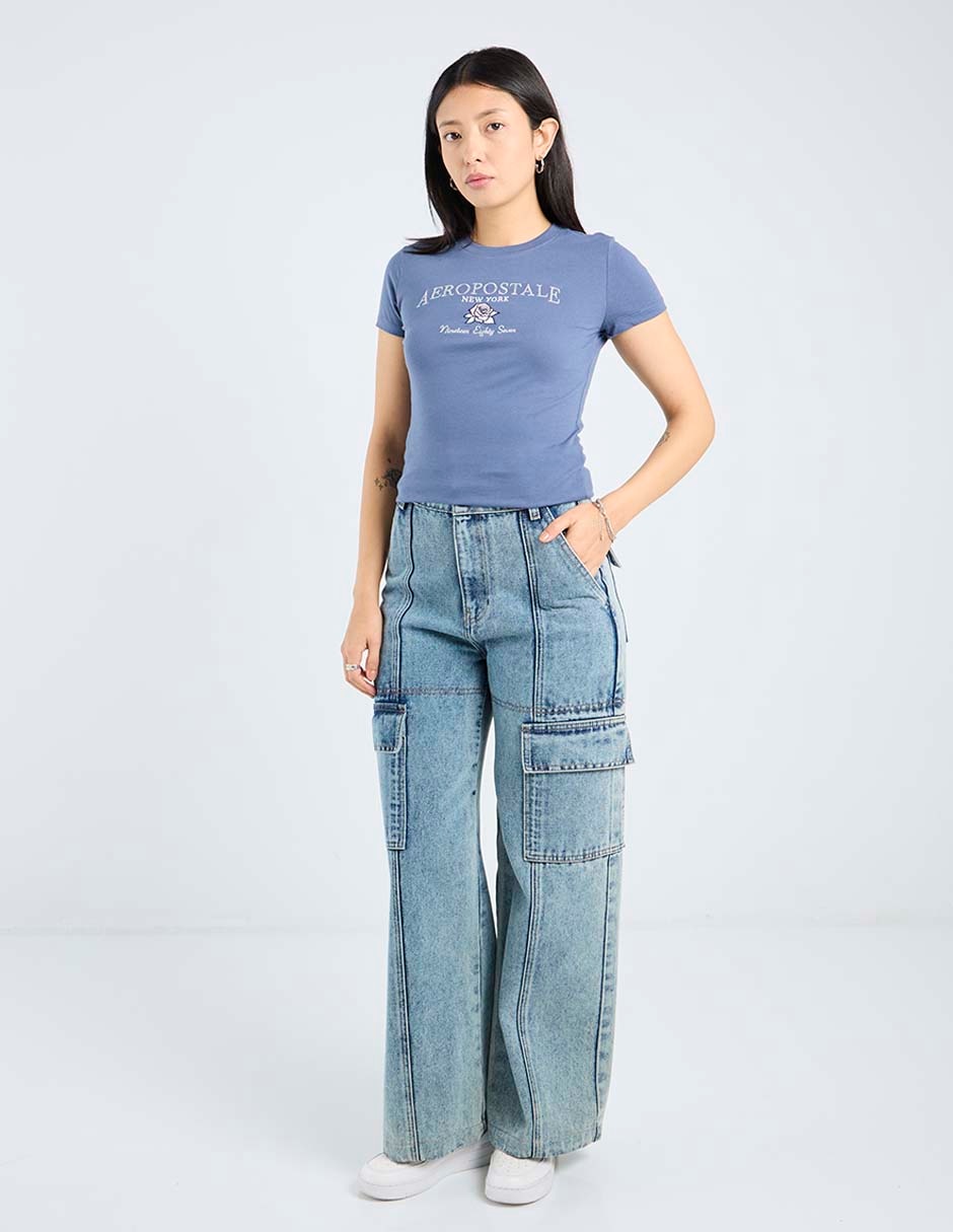 Playera manga corta Aero cuello redondo para mujer