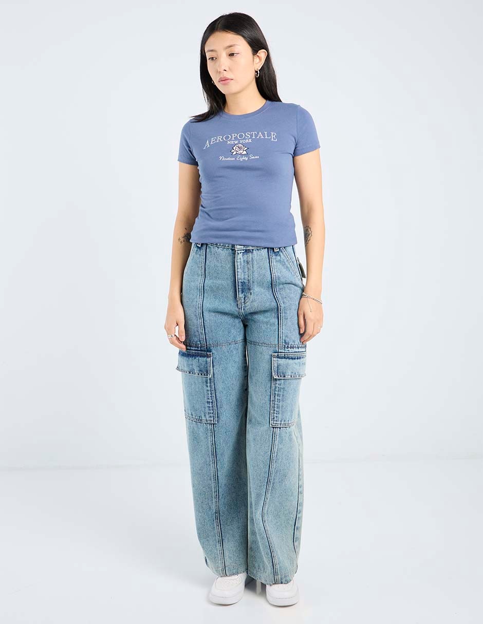 Playera manga corta Aero cuello redondo para mujer