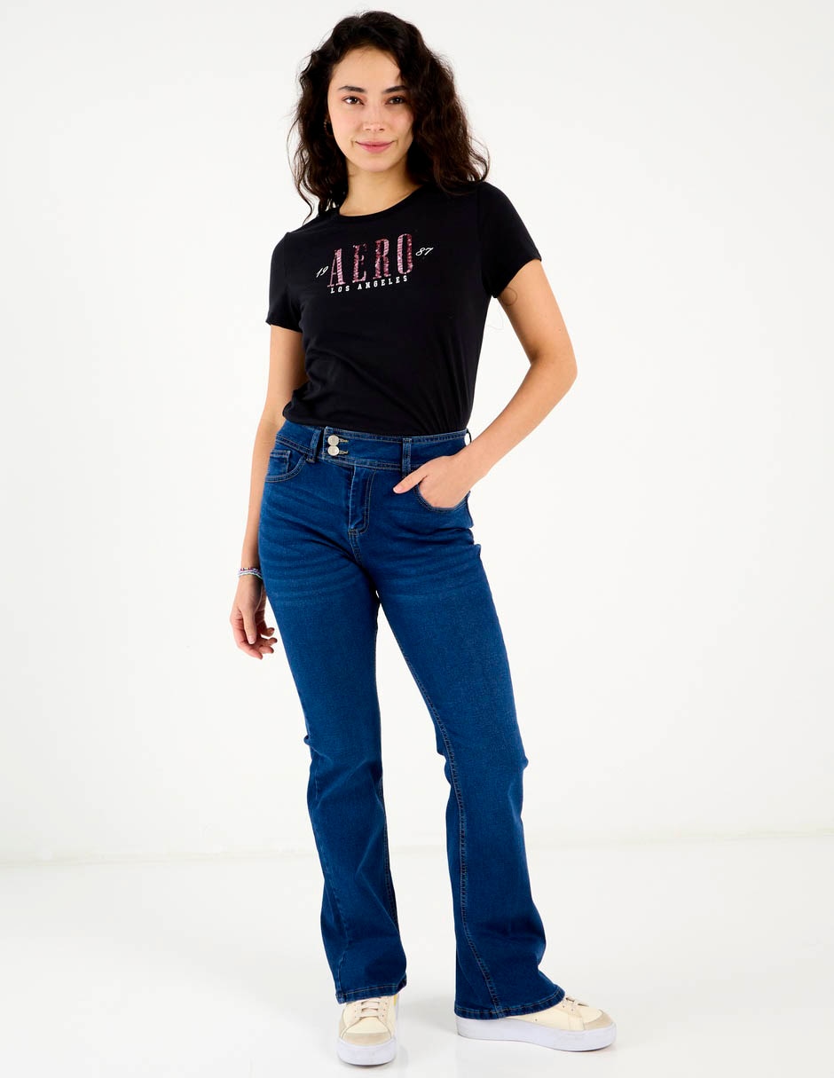 Playera manga corta Aéropostale cuello redondo para mujer 3