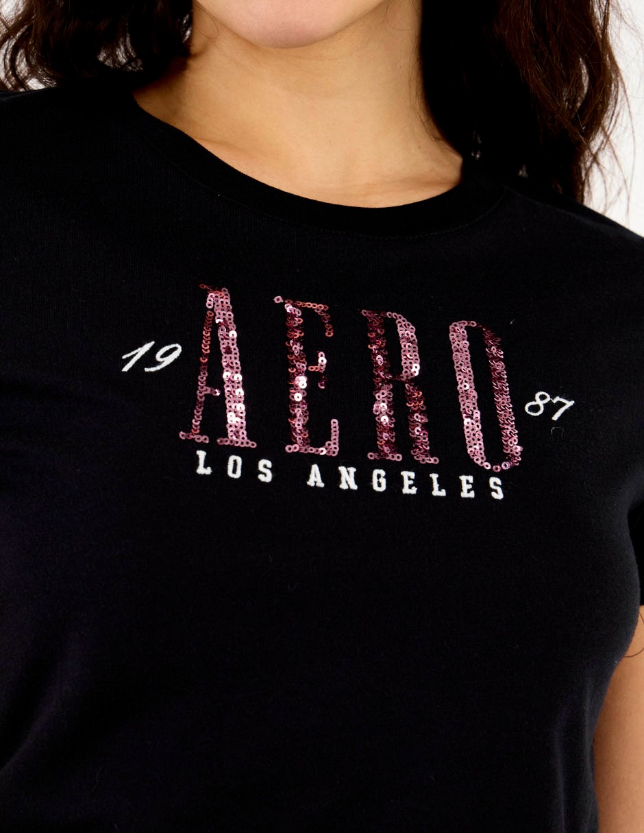 Playera manga corta Aéropostale cuello redondo para mujer 5
