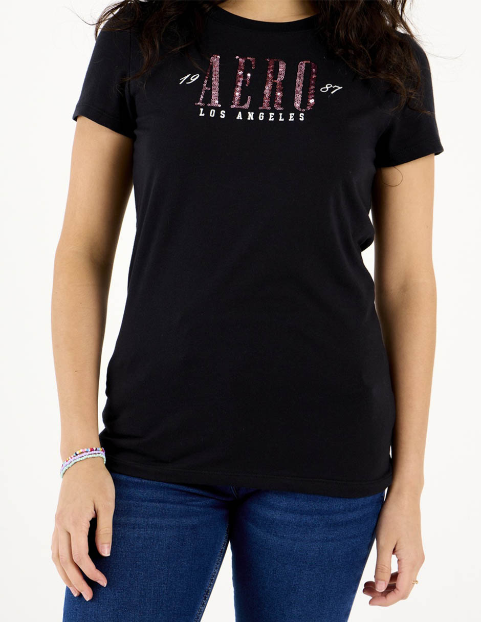 Playera manga corta Aéropostale cuello redondo para mujer 7