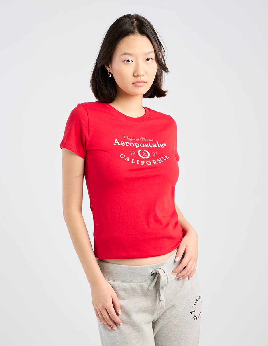 Playera manga corta cuello redondo mujer 5