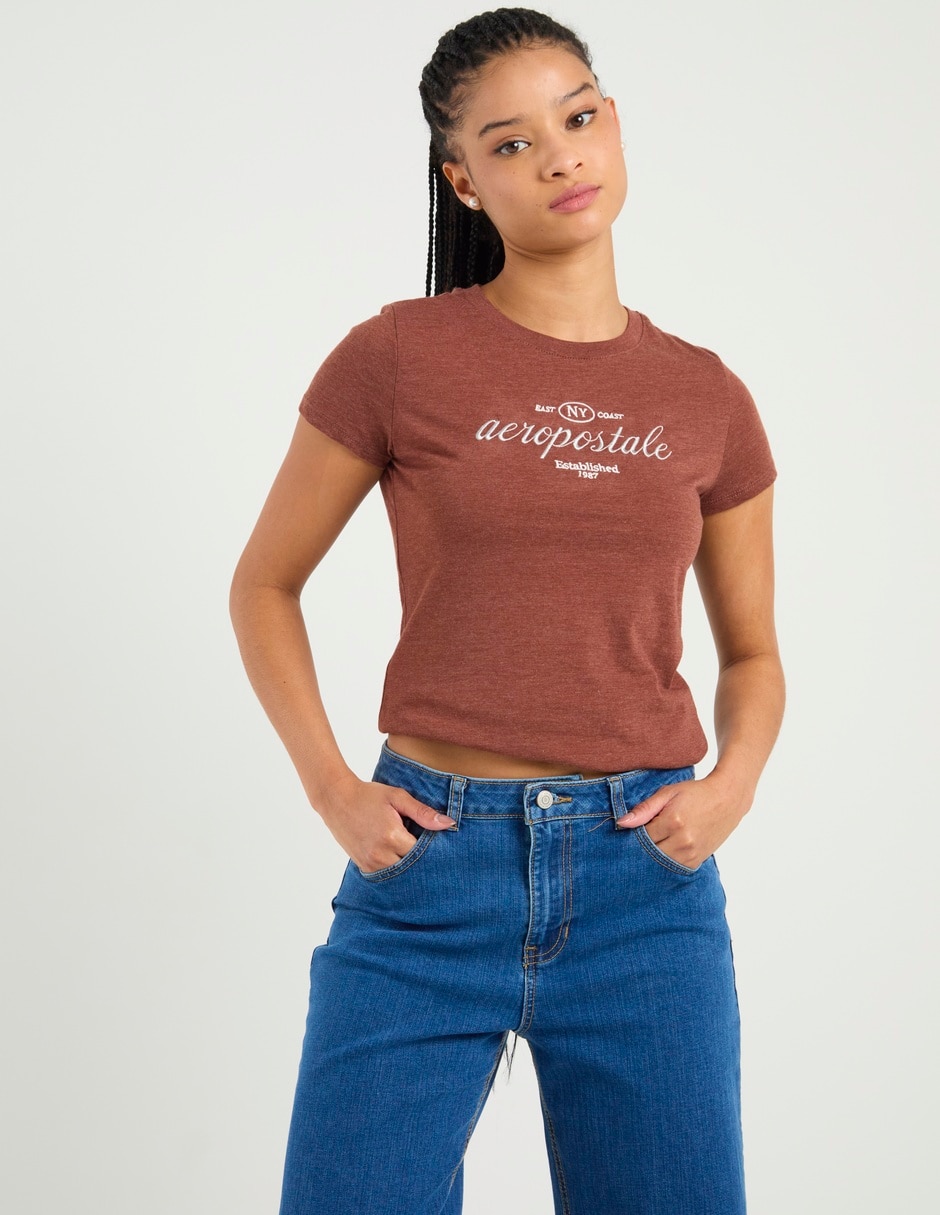 Playera manga corta cuello redondo mujer 6