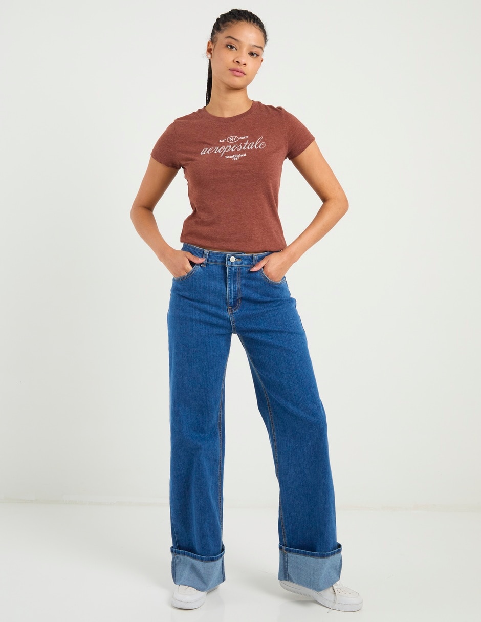 Playera manga corta cuello redondo mujer 5
