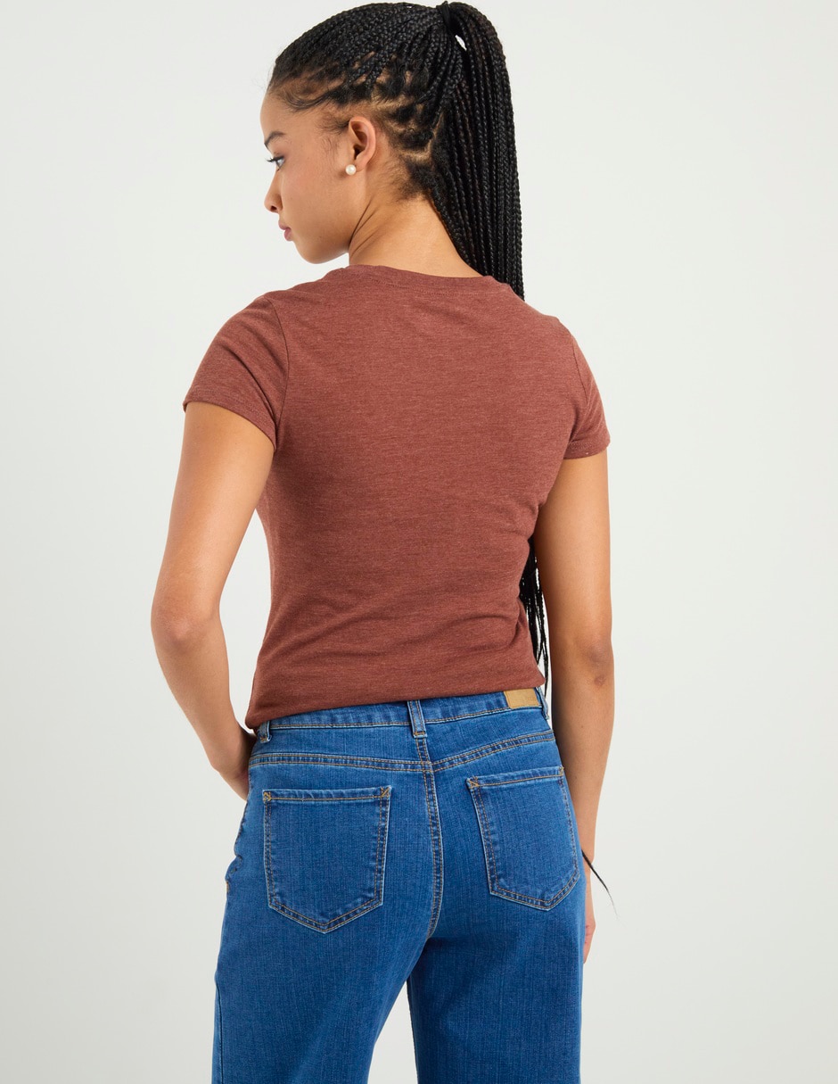 Playera manga corta cuello redondo mujer 7