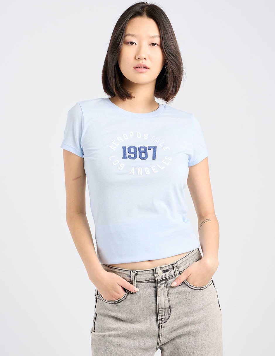 Playera manga corta cuello redondo mujer 2