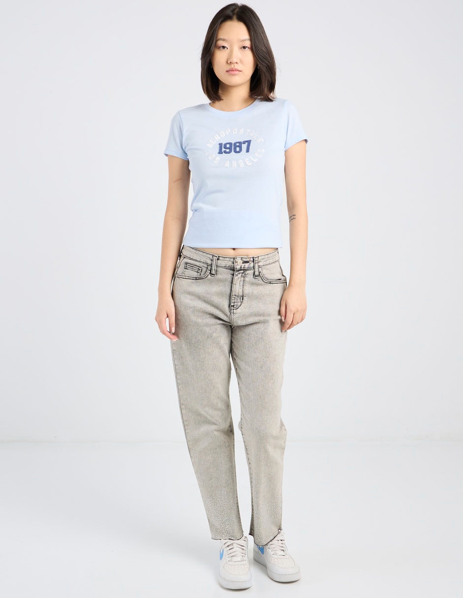 Playera manga corta cuello redondo mujer 3