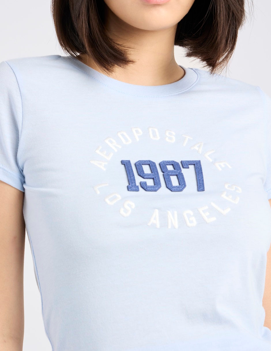Playera manga corta cuello redondo mujer 5