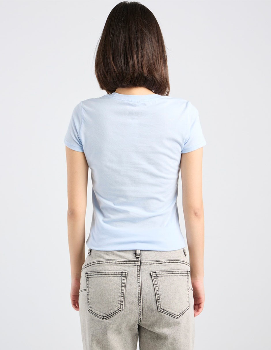 Playera manga corta cuello redondo mujer 6