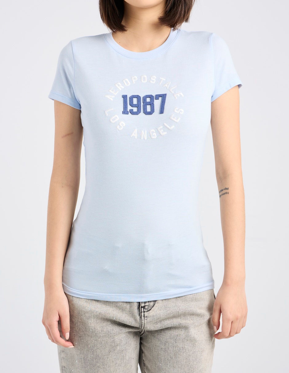 Playera manga corta cuello redondo mujer 7