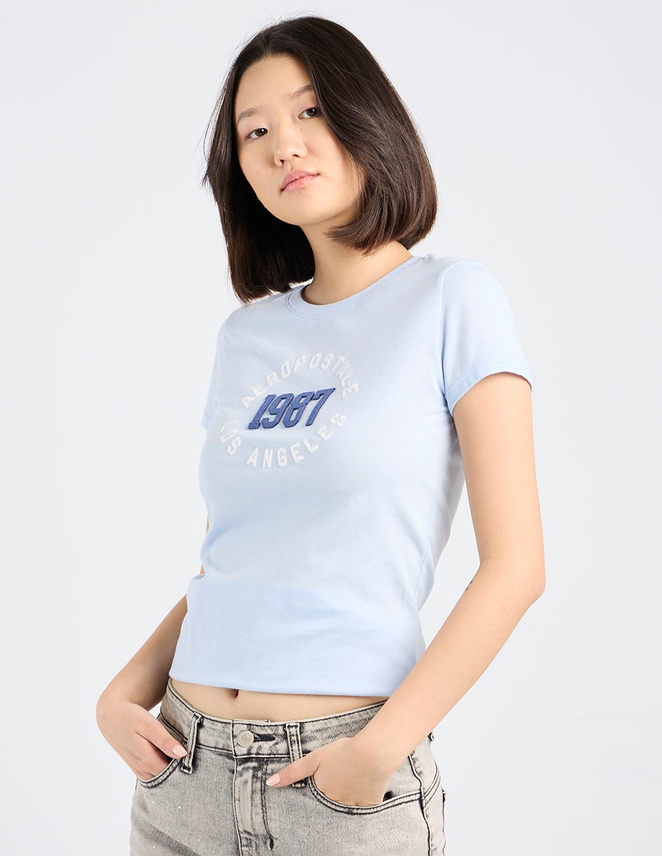 Playera manga corta Aero cuello redondo para mujer