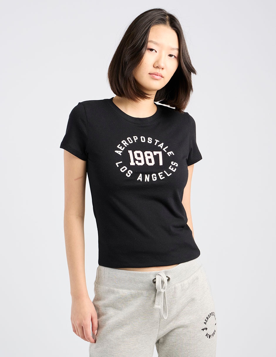 Playera manga corta cuello redondo mujer 6