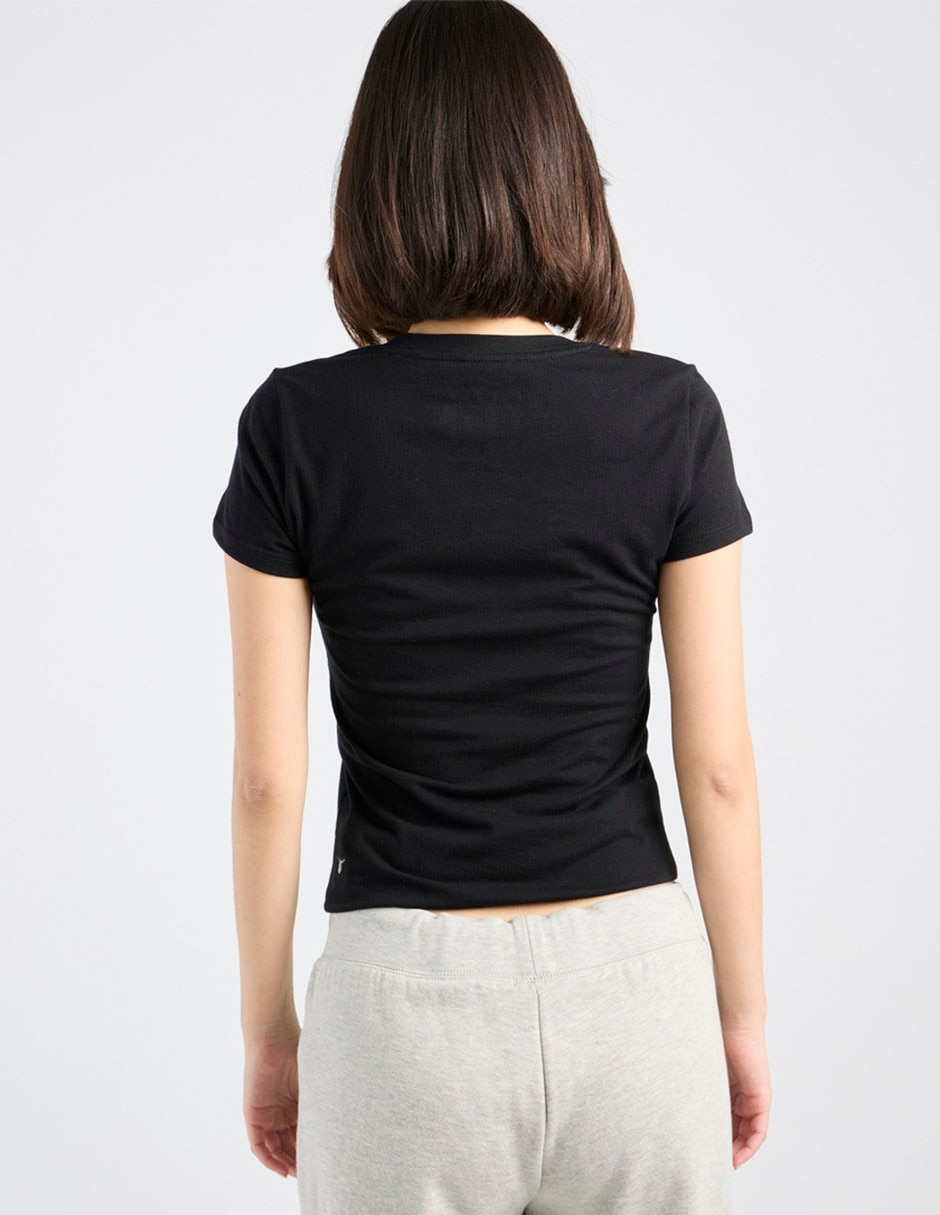 Playera manga corta cuello redondo mujer 7