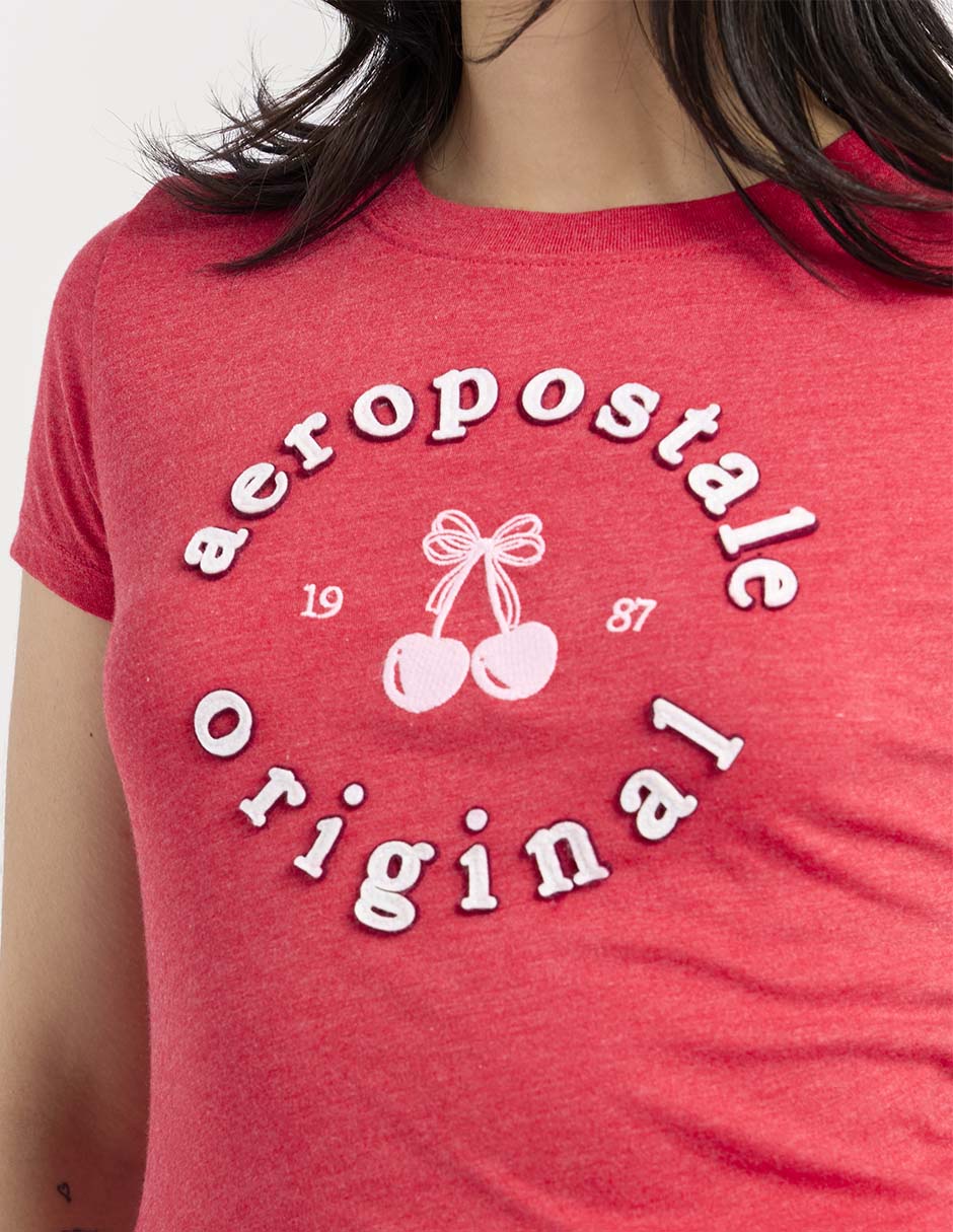 Playera manga corta cuello redondo mujer 4