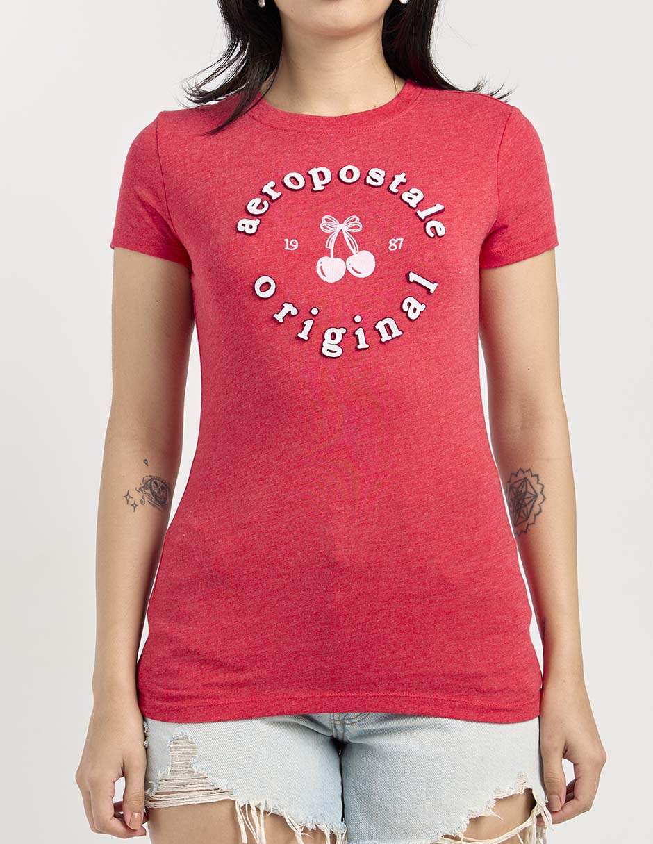 Playera manga corta cuello redondo mujer 7