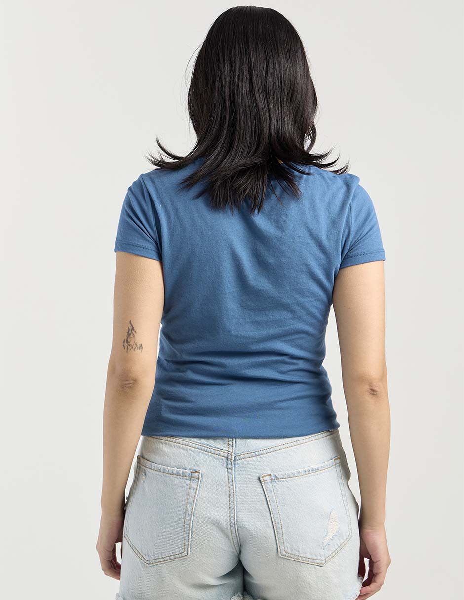 Playera manga corta cuello redondo mujer 7
