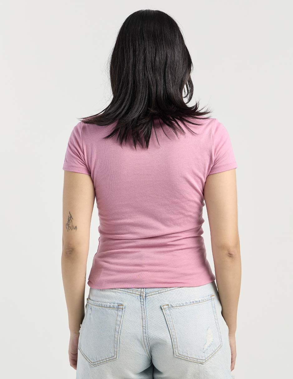 Playera manga corta cuello redondo mujer 3