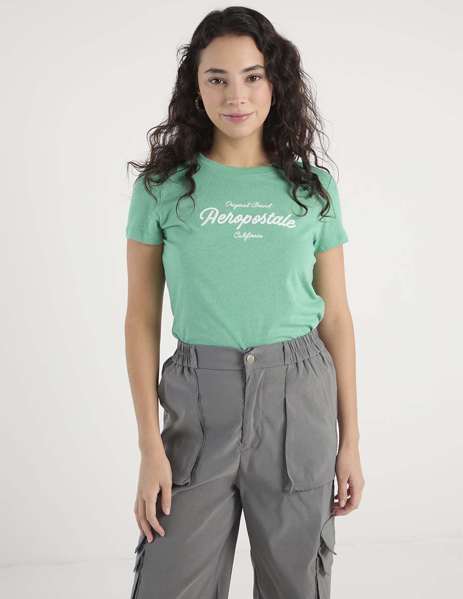 Playera manga corta cuello redondo para mujer 2