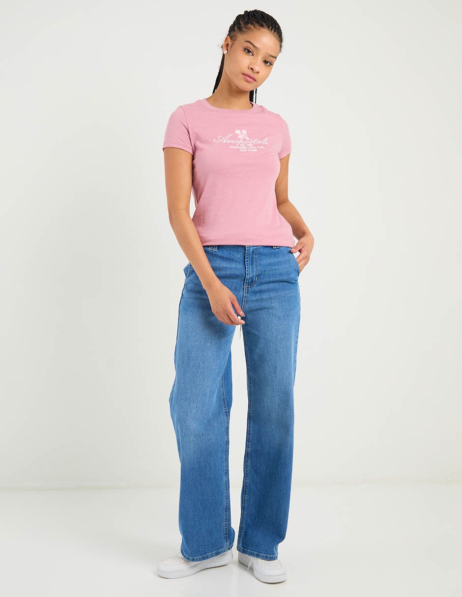 Playera manga corta cuello redondo para mujer 3