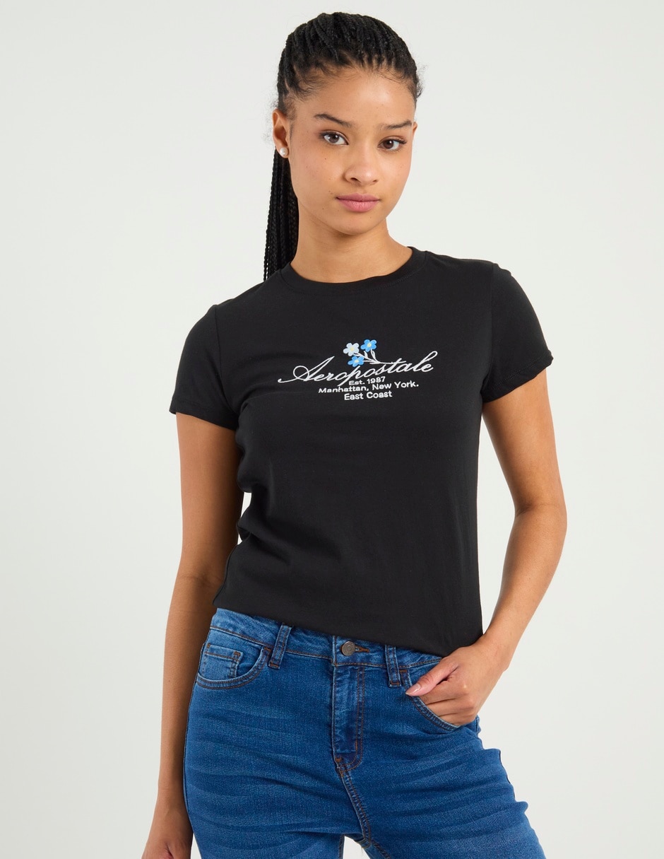 Playera manga corta cuello redondo mujer 6