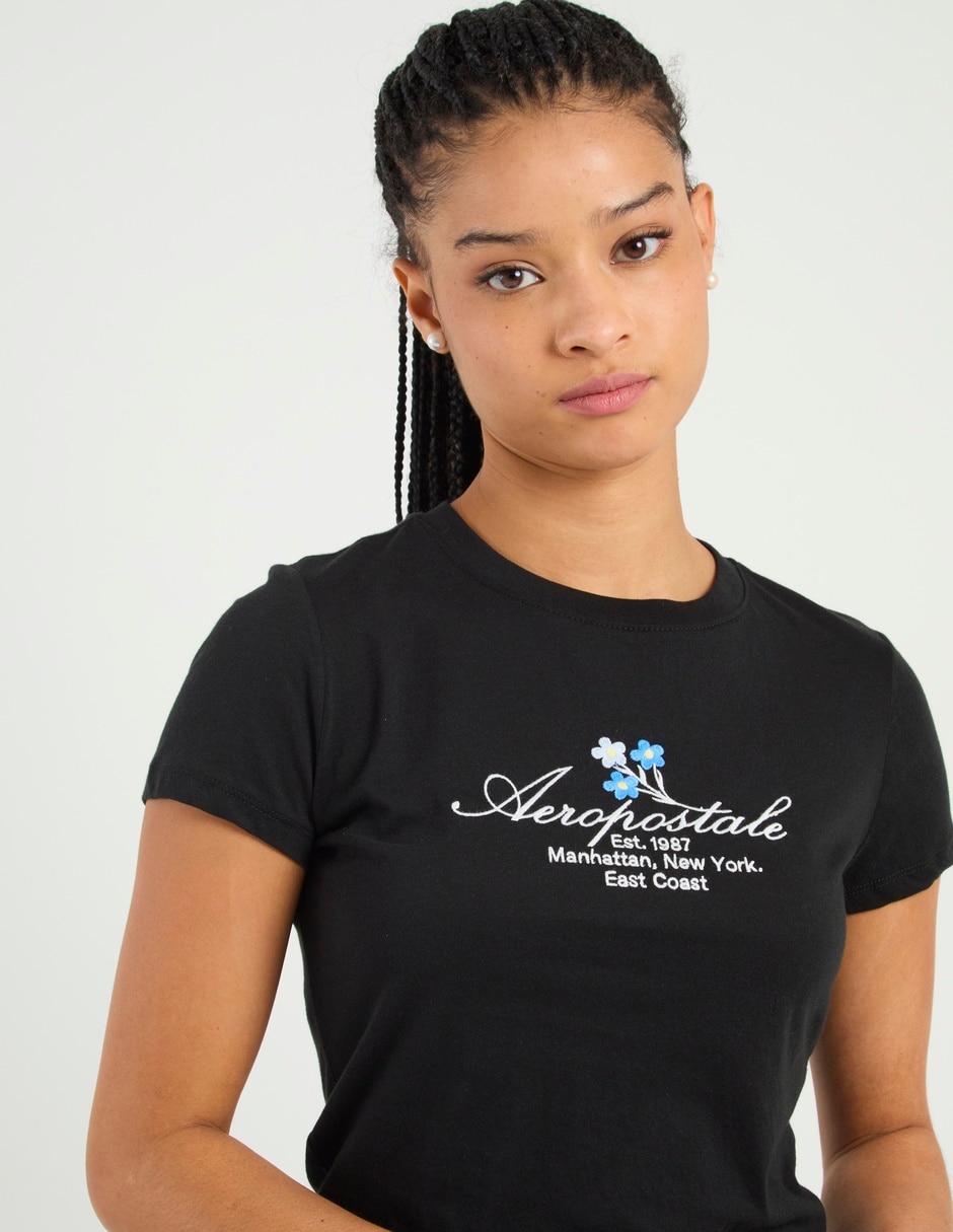 Playera manga corta cuello redondo mujer 4