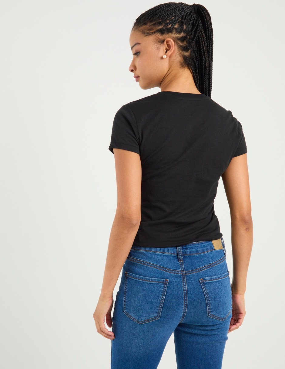 Playera manga corta cuello redondo mujer 7